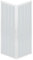 Rollplast BLUN2CONCC28080120 Box Doccia a Soffietto, Dim. 80 x 120 x H 185 cm, in PVC, Lati, Due Ante, con Apertura angolare, Bianco