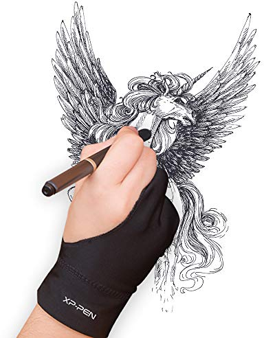 XP-Pen Drawing Anti-fouling Lycra Graphics Two-Finger Glove S/M/L Size (L)