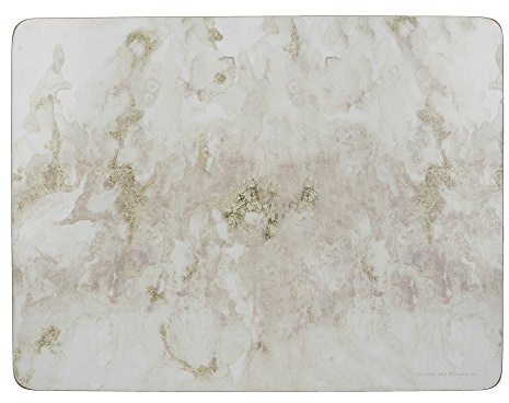 Creative Tops Grey Marble Premium-placemats med korkbaksida, 30 x 23 cm – grå/vit (4-pack)