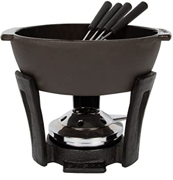 Boska Juego de fondue de queso Party Pro - De hierro fundido - Apto para cada estufa - 2 a 4 personas - Negro - 900 ml