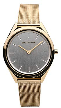 BERING Unisex Uhr Quarz Movement - Ultra Slim Collection mit Edelstahl und Saphirglas 17031-334 - 3 ATM