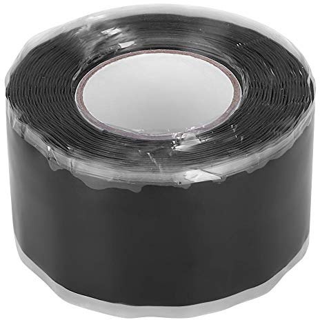 Cinta eléctrica resistente a altas temperaturas Nimoa-Black, cinta autoadhesiva industrial de silicona ignífuga, cinta aislante e impermeable de doble cara (negro 0,5 mm * 25 mm * 3 m)