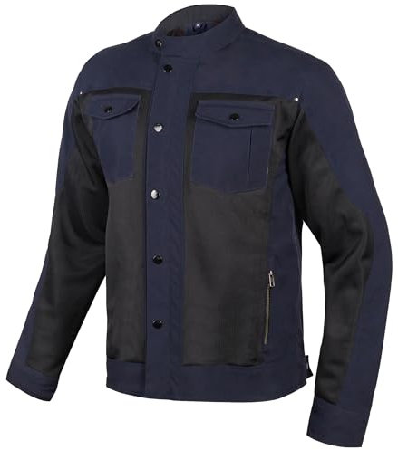 BROGER Protective Motorcycle Jacket - California (5XL, NAVY BLUE/BLACK), BR-TJ-CALIFORNIA_12_5XL