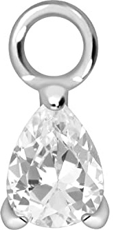 PIERCINGLINE Chirurgenstahl Anhänger für Clicker Piercing-Ringe & Kreolen | KRISTALLTROPFEN | Piercing Ohr Helix | Farbauswahl