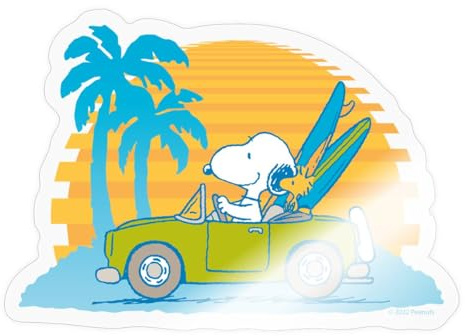 Peanuts Snoopy Cabrio Urlaub Ab Zum Strand Sticker Aufkleber