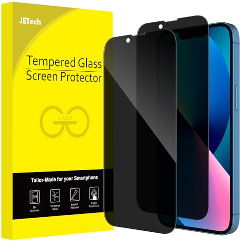 JETech Sichtschutz Schutzfolie für iPhone 13 mini, 2 Stück | Full Screen Gehärtetes Glas Schutzfolie, Kantenabdeckung, Hüllenkompatibel, HD Klar