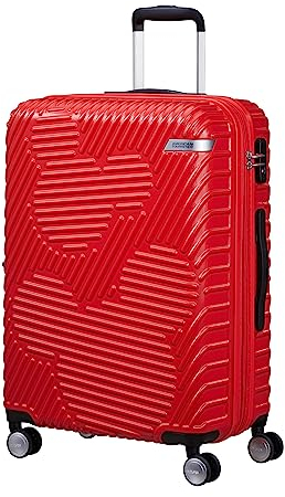 American Tourister Mickey Clouds, Spinner M, Erweiterbar Koffer, 66 cm, 63/70 L, Rot (Mickey Classic Red)