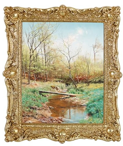 OIGUMR Gold-Bilderrahmen, 20,3 x 25,4 cm, goldfarben, 20,3 x 25,4 cm, aus Glas, Kunstharz