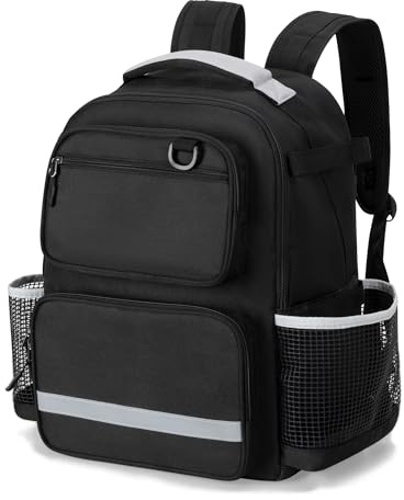 HODRANT Cleaning Backpack, Housekeeping Tools Backpack with Bottom Plate & Waterproof Bottom, Large Cleaning Caddy Bag for Cleaning Supplies, Cleaning Caddy Organizer for Home & Car, Bag Only