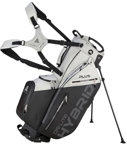 Big Max Dri Lite Hybrid Plus - Wasserabweisende Golftasche - Standtasche - Grau Schwarz