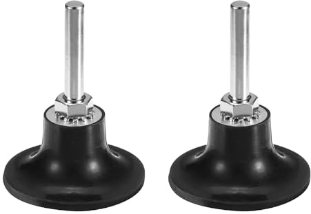 sourcing map 2Pcs 2 Disc Pad Holder Quick Change Discs 1/4 Shank Holder Mandrel for Die Grinder Sanding and Conditioning Discs, Black