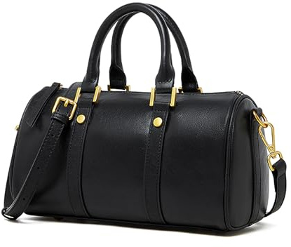 MoreFarther Handtasche Damen Klein Echtes Leder, Henkeltasche Schultertasche Damen mit Verstellbarer Gurt zum Umhängetaschen Crossbody Bag, Handbags for Women mit Reißverschluss