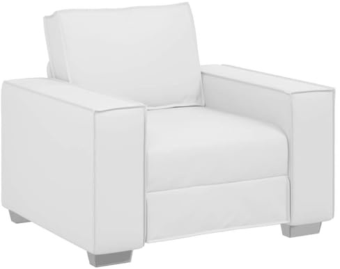 vidaXL Sillón 100 cm Cuero sintético, Sofá Moderno para la Sala de Estar, Sofá Rectangular cómodo, Sofá de Cuero sintético Duradero, Lounge ergonómico, Muebles urbanos con Estilo