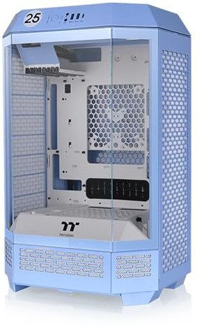 Thermaltake Tower 300 Hydrangea Blue Micro-ATX Case; 2x140mm CT Fan Included; Support Up to 420mm Radiator; Optional Chassis Stand Kit Allows Horizontal Display; CA-1Y4-00SFWN-AZ; 3 Year Warranty