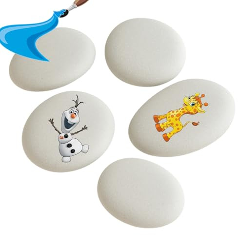 V-PREMIUM SOLUTION - 5 Steine zum Bemalen 5-8cm - Klein Flach für Kinder Stones zum Anmalen - Garten Kieselsteine - Flache Dekosteine - Malsteine - Bastelsteine - Stones - Rock Painting