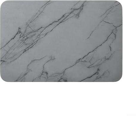 Drhomeam 60 X 40 Cm Alfombra Diatomita Baño Lavables Antideslizante De Secado Rápido PU Alfombra De Baño Absorbente Alfombra Baño Piedra Diatomita(Gris)