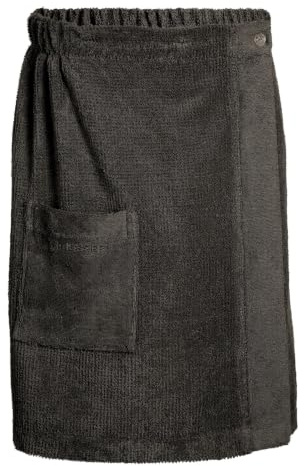 Schiesser Saunakilt Herren | 100% Baumwolle | 46-54 | dreifache Weitenregulierung | Eingrifftasche mit Logostickerei | flauschig & saugstark | OEKO-TEX® MADE IN GREEN