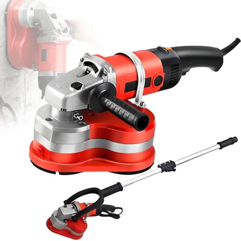 GLBMXDD Levigatrice per Pavimenti e pareti a Tre Teste da 2800W,smerigliatrice elettrica per Cemento,2800giri/min a 6 velocità per lucidare e Pulire Pietra,superfici in Cemento,Cemento,Marmo Withpole
