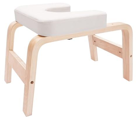 SAOUYPYMA Yoga Headstand Bench, 25 Inch Yoga Inversion Bench with Seat Cushion, Portable Stand Yoga Chair 440.92lbs Capacity for Balconies, Offices, Gyms