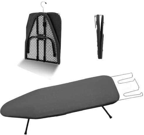 Planche à Repasser Pliable, Table Repassage Portable Voyage avec Repose-Feret Pied Antidérapant - Mini Table à Repasser pour la Maison, la Buanderie, Les Dortoirs, Les Voyages