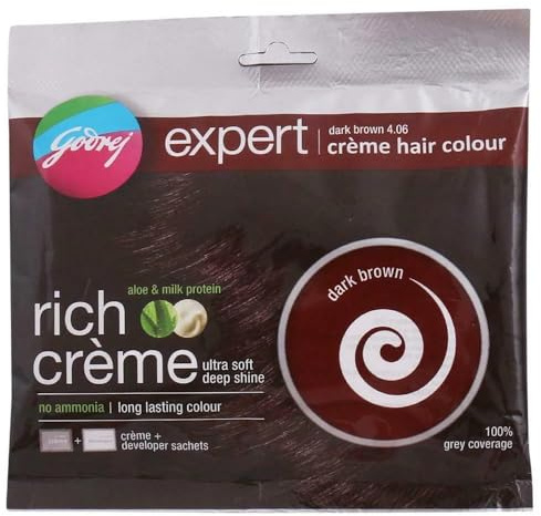 Godrej Expert Rich Creme Haarfarbe Dunkelbraun (5er Pack)