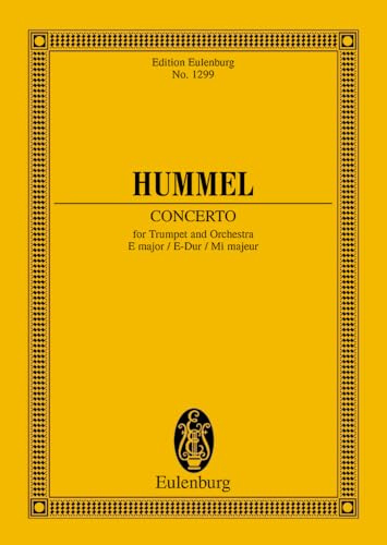 Konzert E-Dur: Trompete und Orchester. Studienpartitur. (Eulenburg Studienpartituren)