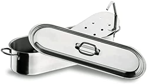 Lacor 50460 Poissonnière avec Grille 60 cm, Argenté