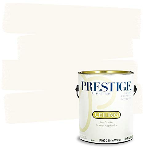 PRESTIGE Interior Ceiling Paint, 1-Gallon, Brite White