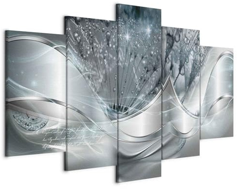 murando - Quadri Moderni Camera da Letto, Astratto Fiore Effetto 200x100cm | Chiodi Inclusi, 5 Pezzi, Quadro Moderno, Pannelli Decorativi per Pareti, Decorazione da Parete, Resistenti Allo Sbiadimento