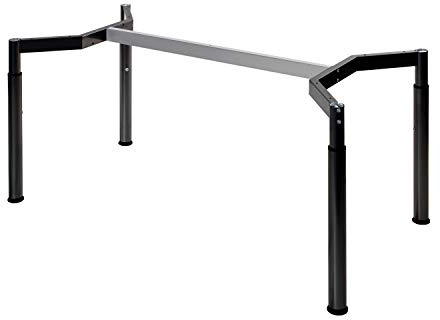 Boho möbelwerkstatt Tischgestell, Schwarz RAL9005, 180 x 80 cm | Höheneinstellbar, Schreibtischgestell, Konferenztischgestell