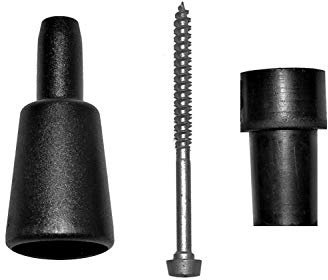 Combi-Spike-Garnitur schwarz für Wanderstöcke 26 mm