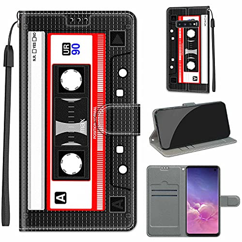Funda para Samsung Galaxy S10, Cinta | Ranura Tarjeta, Flip Folio, Magnético, Función de Soporte, Cuero Protección Carcasa