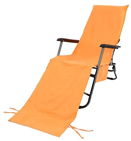 Tubayia Funda protectora para tumbona de playa o sillón de playa, portátil, para jardín o hotel (naranja)