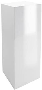 VIVANNO: pedestal decorativo, columna, estela, soporte para flores, fibra de vidrio, blanco brillante, 30 x 30 x 80