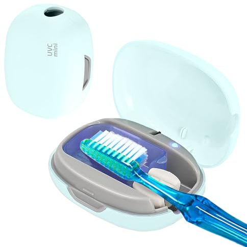 Stérilisateur Brosse a dent UV Portatif – Porte Brosse a dent désinfectant Rechargeable USB – Désinfectant Brosse a dent Voyage, Maison et Bureau
