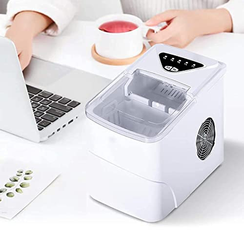 Suuim Máquina para Hacer Hielo en encimera, máquina para Hacer Cubitos ICS en casa, 6 Minutos para Hacer 15 kg de hielo/24 Horas, Fiestas y Bebidas Mixtas