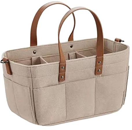 Baby Windel Filztasche, Große Wickeltasche Aus Weichem Filz,Multifunktionale Tragbare Windelaufbewahrung Mit Mehreren Fächern Für Spielzeug, Kleidung, Flaschen, Windeln