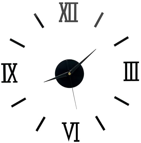 Generico Orologio da Parete Fai da Te, Orologio da Parete Adesivo Moderno, Orologio da Muro di Design Perfetto per Tutte le Stanze, Decorazione da Parete Facile da Montare