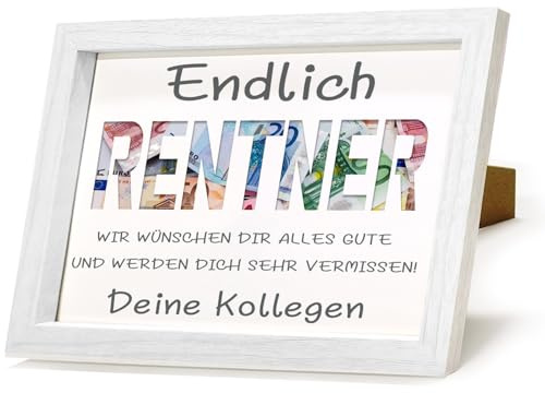HSDSH Geldgeschenk Rente, Pension Abschiedsgeschenk für Mann Frau, Geldgeschenk Ruhestand Abschied Kollege Berufsleben, Renteneintritt Geschenk für werdende Rentner Arbeitskollege