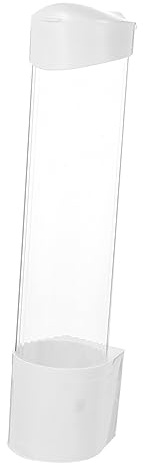 SHOWERORO Distributore di Bicchieri Monouso a Parete senza Chiodi in Abs e Pc, Porta Bicchieri a Strappo Bianco per Organizzare Tazze di Carta a Casa