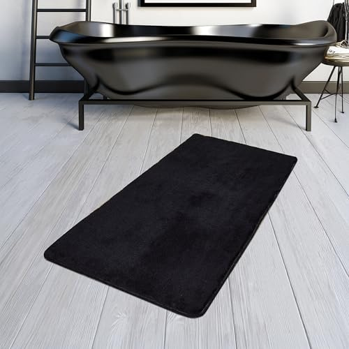 Bosdela Set di tappeti da bagno, 80 x 140 cm, viola (tappeti da bagno neri, 80 x 140)