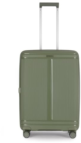 Stratic Straw T Hartschalen-Koffer Trolley Koffer mittelgroß Reisekoffer, nachhaltig, 4 Rollen, erweiterbar, TSA-Schloss (Größe M, Olive)