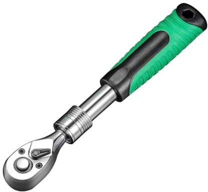 CAZSTYK Chiavi a cricchetto standard da 1/4 3/8 1/2, chiavi a cricchetto telescopiche estensibili a 72 denti, chiavi inglesi a mano