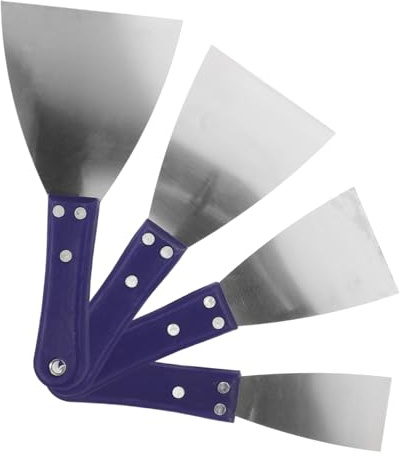 DOITOOL 4-teiliges Set Trockenbau-farbschaber Edelstahl Flache Kante Für Trockenbau-reparatur