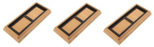 Mikikit 3sets Bamboo Whetstone Stand Sharpening Stone Holder for Kitchen Wet Stones Grinding Tool Polishing Function for Knife and Lawn Sharpening