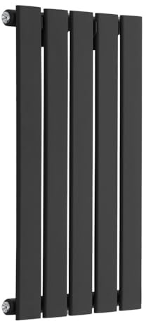 Sterling Black Single Flat Panel Horizontal Radiator 595 x 350mm