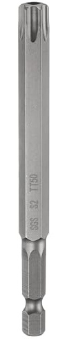 QUARKZMAN TT50 Cacciavite A Testa Torx Di Sicurezza 4 (100mm) Lungo 1/4 Aste Esagonali Magnetico Antimanomissione 6 Punte A Stella Punta Per Trapano Acciaio S2 Utensili Industriali