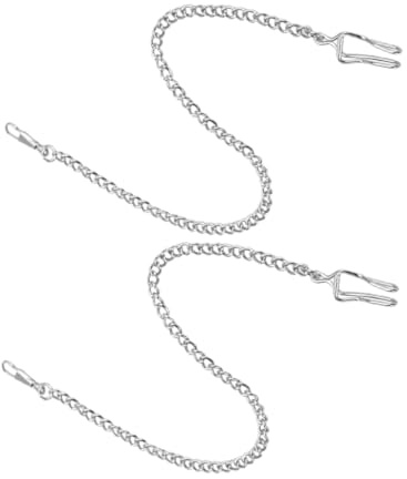 Homoyoyo 2pezzi Catena per Orologio da Taschino in Portachiavi per Uomo Accessorio Regolabile per Orologi da Tasca Catena Elegante per Uso Quotidiano