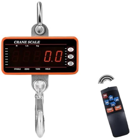 Bilancia da gru digitale, Bilancia sospesa digitale da 1500 kg con telecomando da 65 piedi Bilancia da gru industriale da 1000 kg/500 kg dimmerabile a LED(1500KG Orange)
