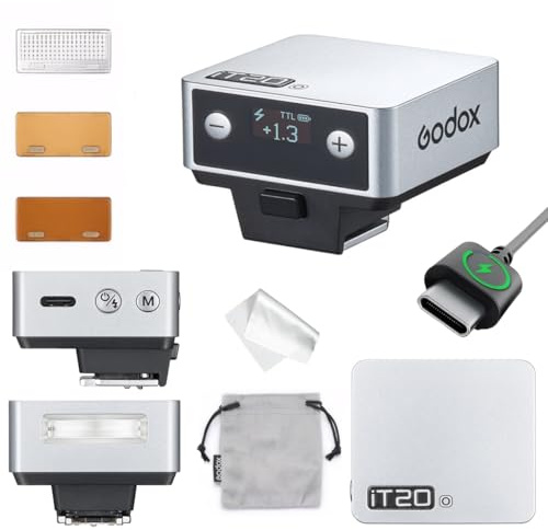 GODOX IT20 O TTL Mini Flash, IT20O Camera Flash with Spreader and Color Filter, Compatible with Olympus E-M1 PEN-F E-M10 II E-PL8 E-M10 III E-P5,Panasonic GH4 100 F1 G85 GX85 LX100 S1 and more